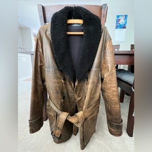 Polo Ralph Loren Leather Trench Coat